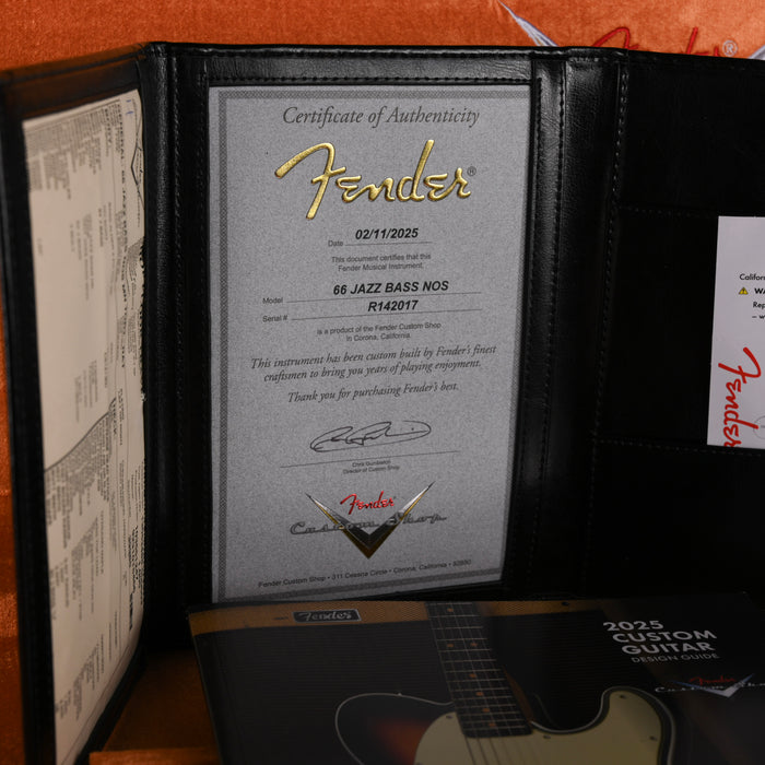 Fender Custom Shop Truetone Tortoise Set 1966 Jazz Bass NOS Natural With Case