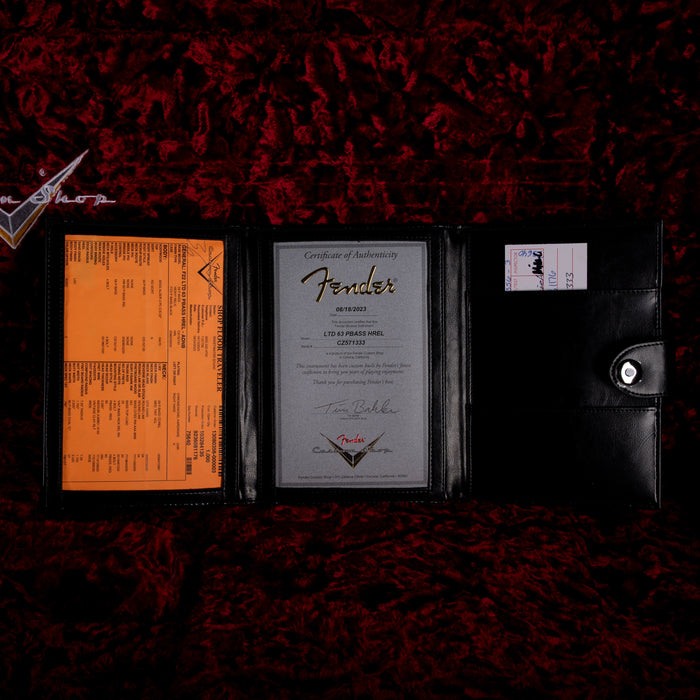 Pre Owned Fender Custom Shop ‘63 Precision Bass Heavy Relic Aged Daphne Blue With OHSC