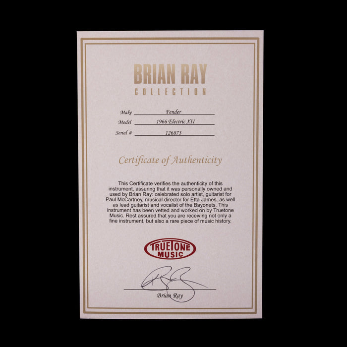 Vintage 1966 Fender Electric XII Black With OHSC