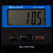 Brecknell PS150 Slimline digital scale displaying weight on a black background
