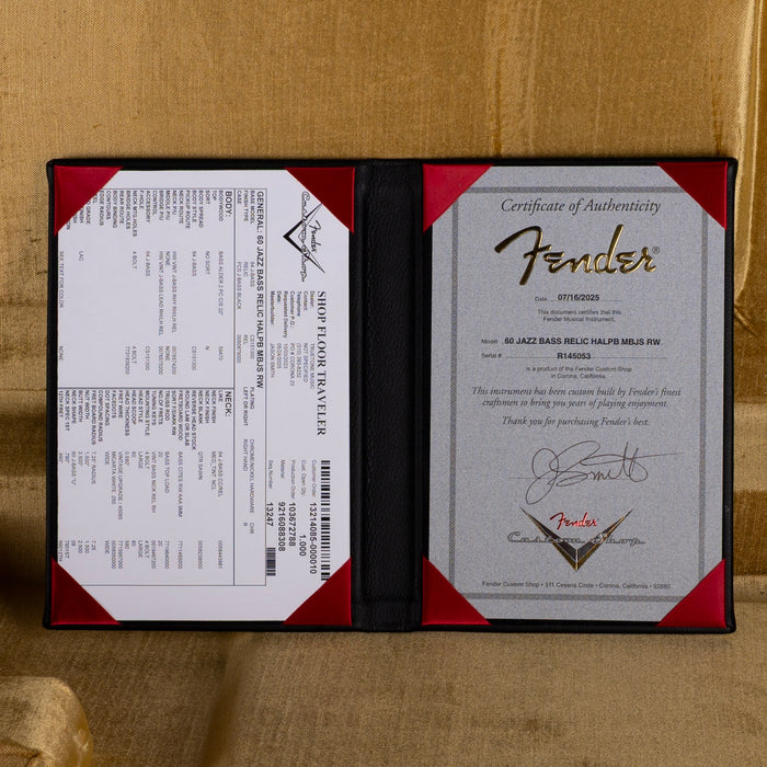 Fender Custom Shop Masterbuilt Jason Smith 1960 Jazz Bass Relic Aged Lake Placid Blue