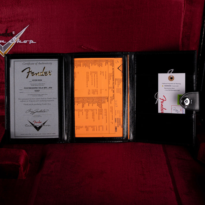 Pre Owned 2024 Fender Custom Shop Postmodern Telecaster HS Journeyman Relic, Faded Aged Candy Tangerine With OHSC