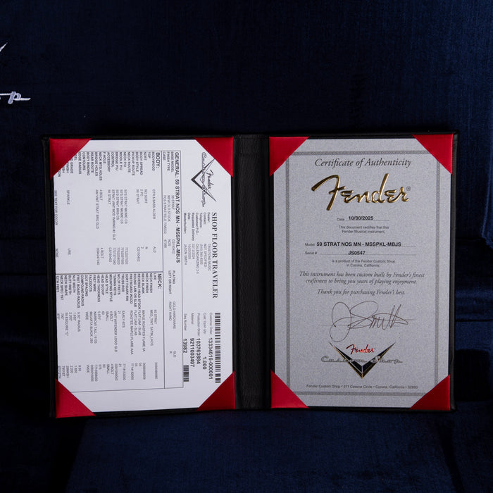 Fender Custom Shop Masterbuilt Jason Smith 1959 Stratocaster NOS Mojave Sand Sparkle With Case