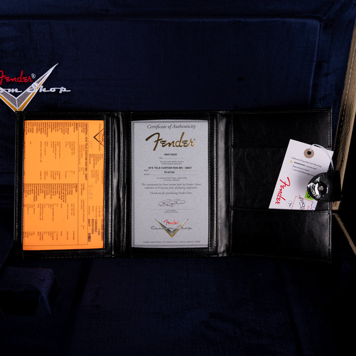 Fender Custom Shop 50's Telecaster Custom Flametop NOS Greenburst With OHSC