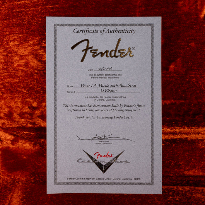 Used 2008 Fender Custom Shop Limited Edition Ultimate Vintage Stratocaster Heavy Relic Candy Tangerine with OHSC