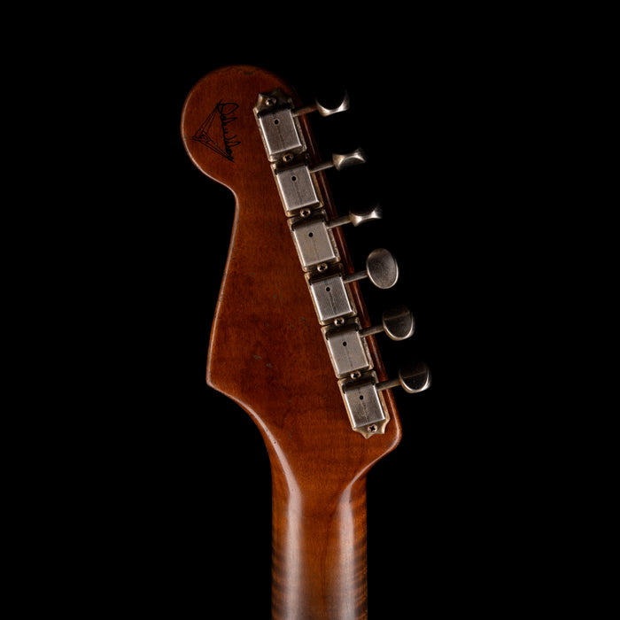 Fender Custom Shop Masterbuilt Dale Wilson 1965 Stratocaster Heavy Relic Firemist Silver Over Chocolate 3-Tone Sunburst