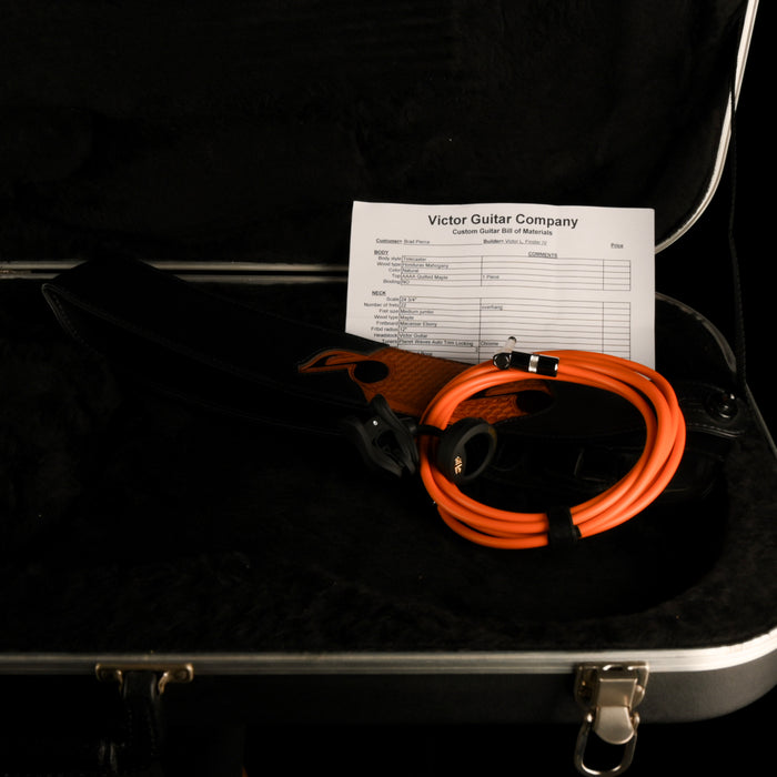 Victor Guitar Company Finster Custom 3P90 Quilted Maple Top T-Style Natural Electric Guitar With HSC