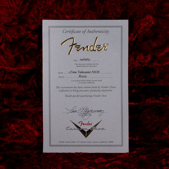 Pre Owned 2015 Fender Custom Shop Telecaster Two-Tone NOS Aztec Gold With OHSC