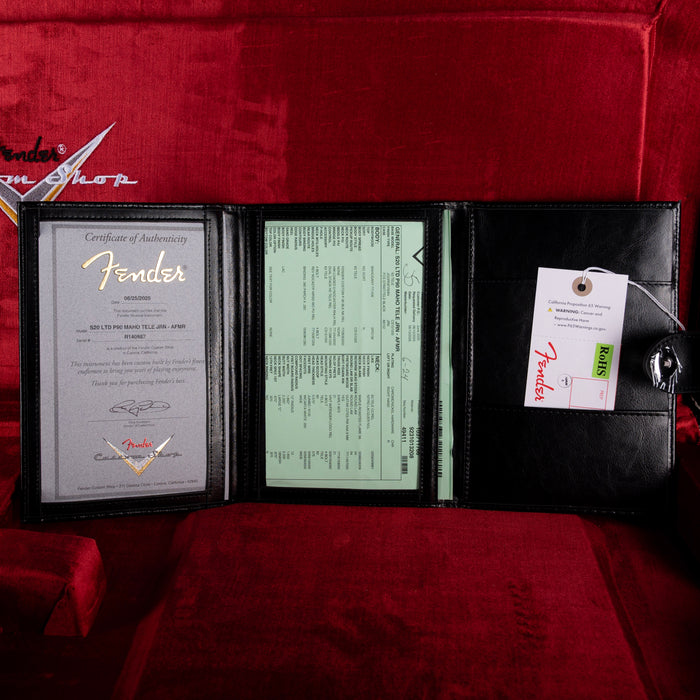 Fender Custom Shop Limited Edition P90 Mahogany Telecaster Journeyman Relic Ebony Transparent