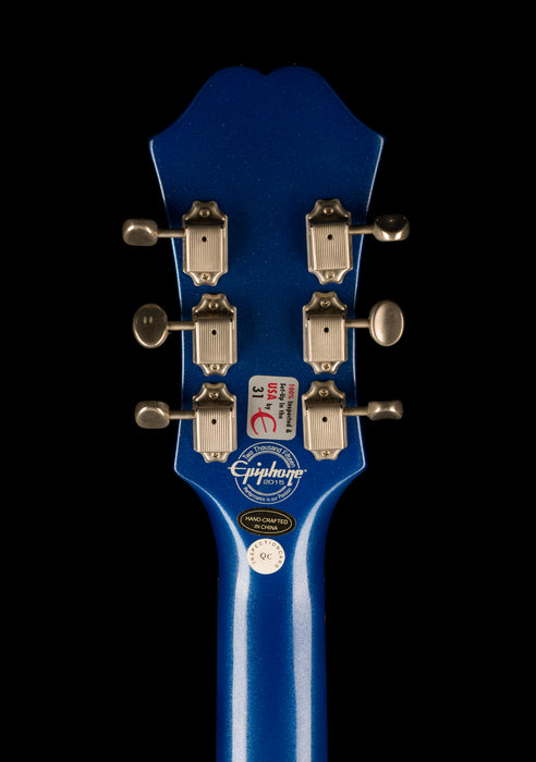 Used Epiphone Limited Edition Riviera Custom P93 Royale Chicago Blue Pearl with Gig Bag.