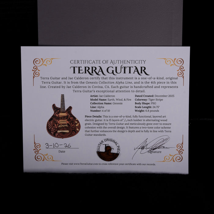 Terra Guitar Earth, Wind & Fire - Tiger Stripe