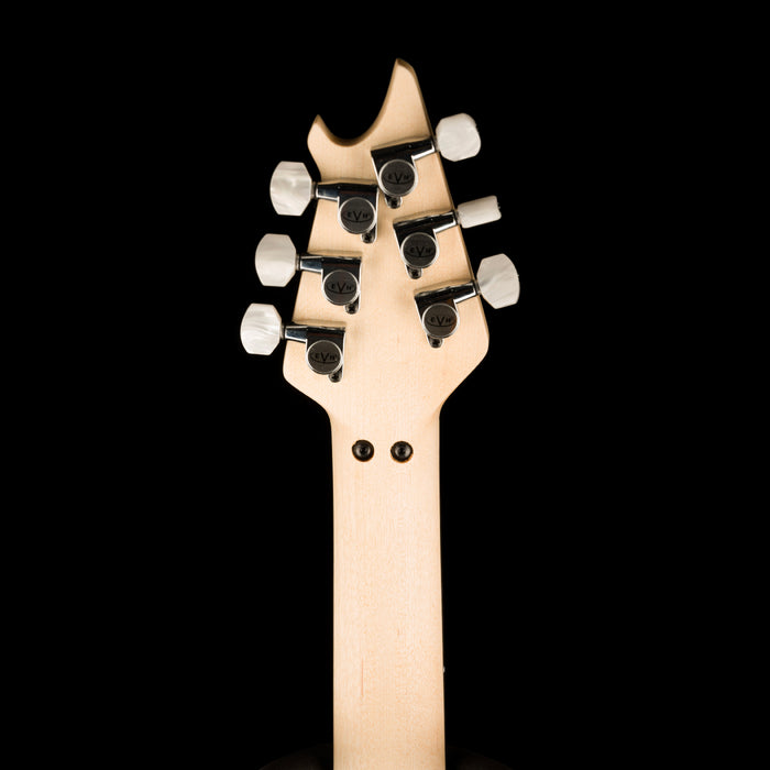 EVH Wolfgang USA 5A Flame Top 3-Tone Burst Headstock Back