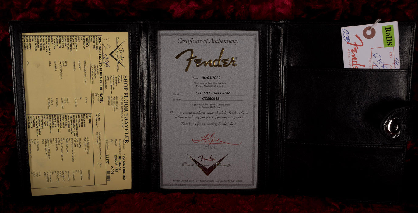 Pre-Owned Fender Custom Shop Limited Edition 1959 Precision Bass Journeyman Relic Natural Blonde With OHSC