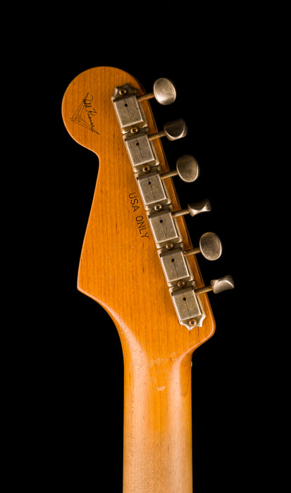 Fender Custom Shop Masterbuilt Todd Krause 1963 Stratocaster Heavy Relic Sage Green Metallic over Seminole Red
