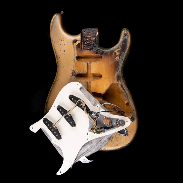 Vintage 1955 Fender Stratocaster Refinished Gold With Case