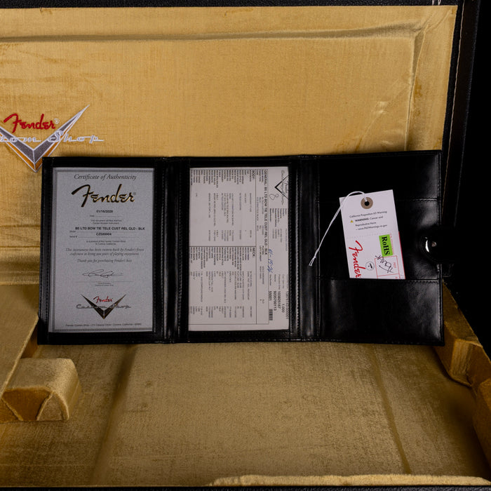 Pre Owned Fender Custom Shop Limited Edition Bow Tie Telecaster Custom Relic Black with OHSC