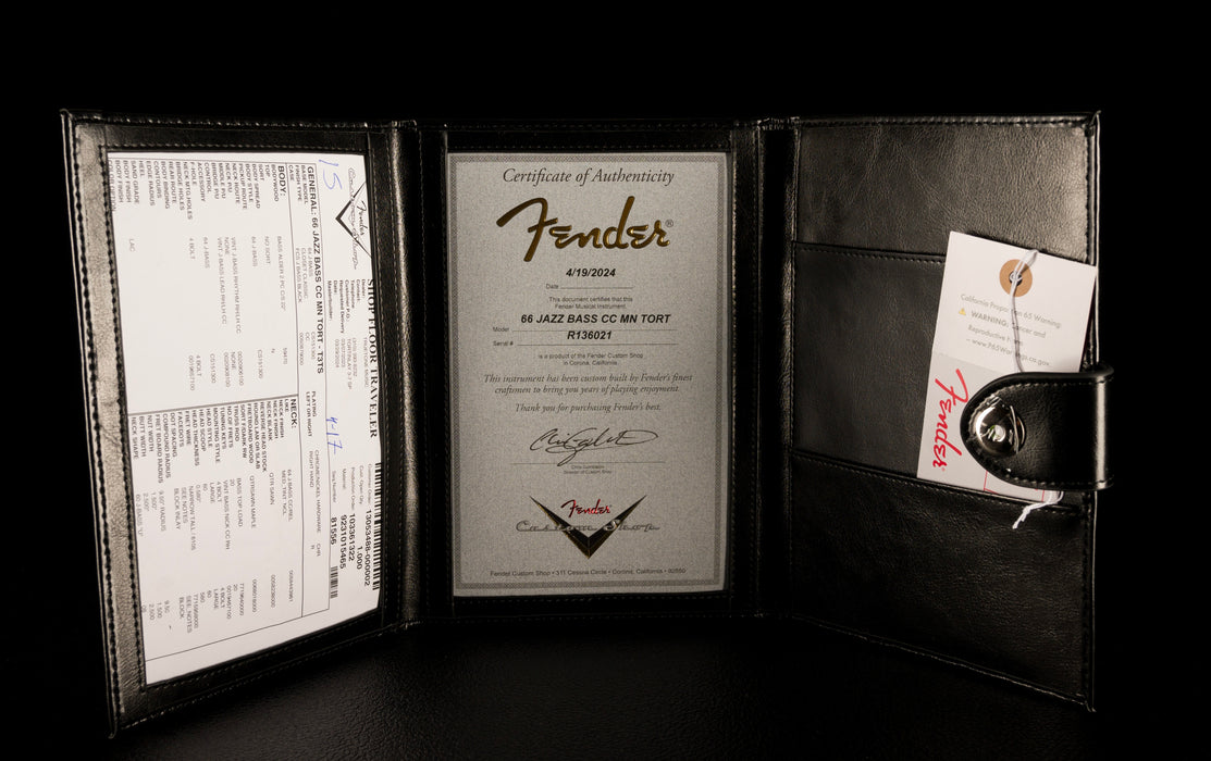 Fender Custom Shop Truetone Tortoise Set 1966 Jazz Bass Closet Classic Target 3-Tone Sunburst