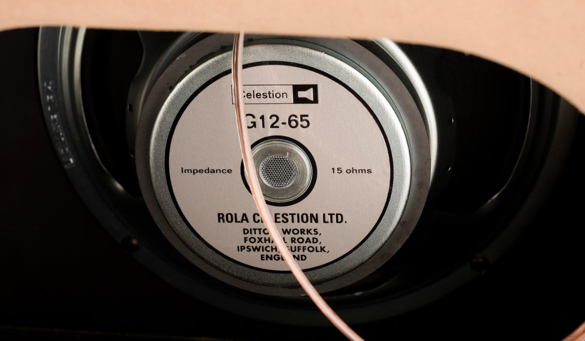 Pre Owned Amplified Nation The Bombshell Overdrive 100-Watt Head With 1x12" Ivory Suede Cabinet Guitar Amp - Ben Harper