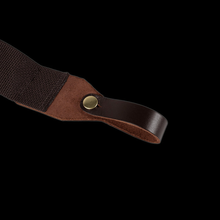 Ernie Ball Polypro Acoustic Guitar Strap - Brown - P05366 Closeup Bottom Loop