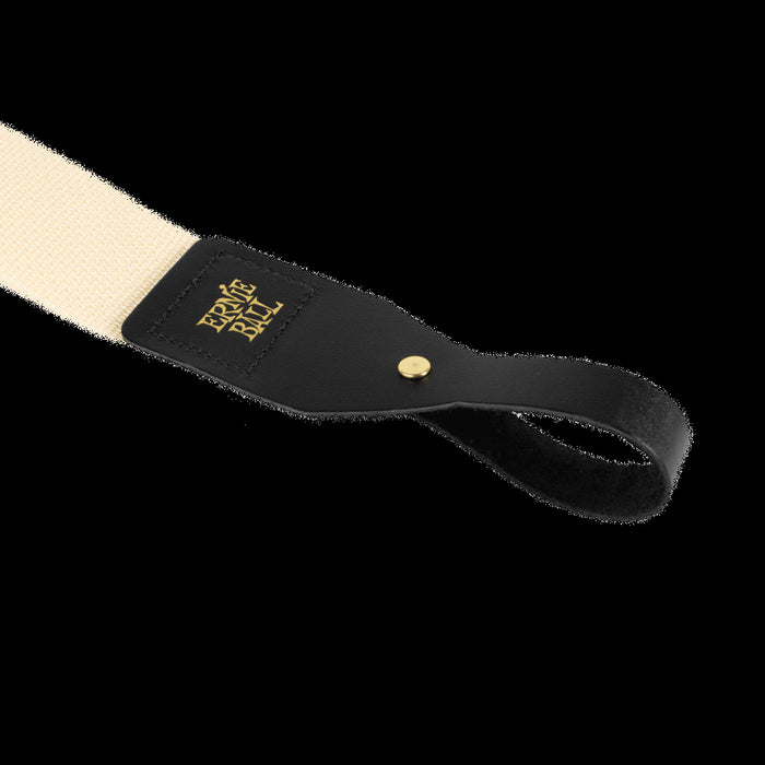 Ernie Ball Polypro Acoustic Guitar Strap - Cream - P05368 Closeup Loop