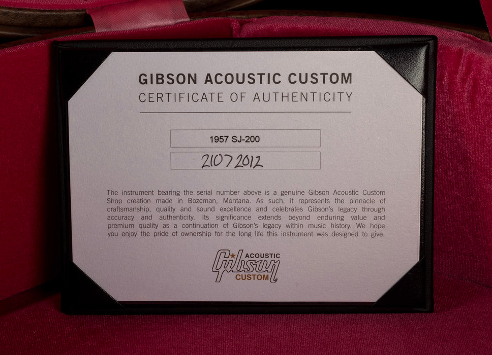 Pre Owned Gibson Custom Shop 1957 SJ-200 Antique Natural With OHSC
