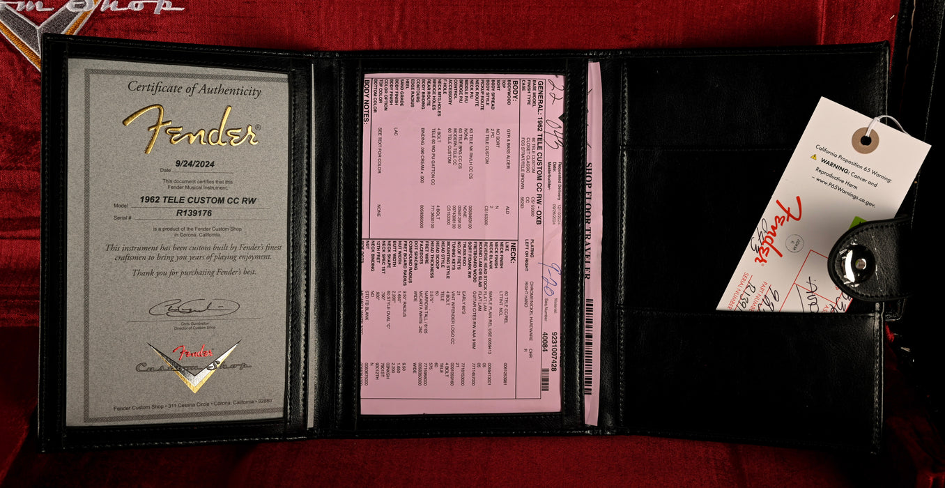 Fender Custom Shop 1962 Telecaster Custom Closet Classic Oxblood