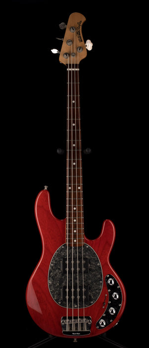 Pre Owned 1984 Ernie Ball Music Man StingRay HH Bass Translucent Red With OHSC