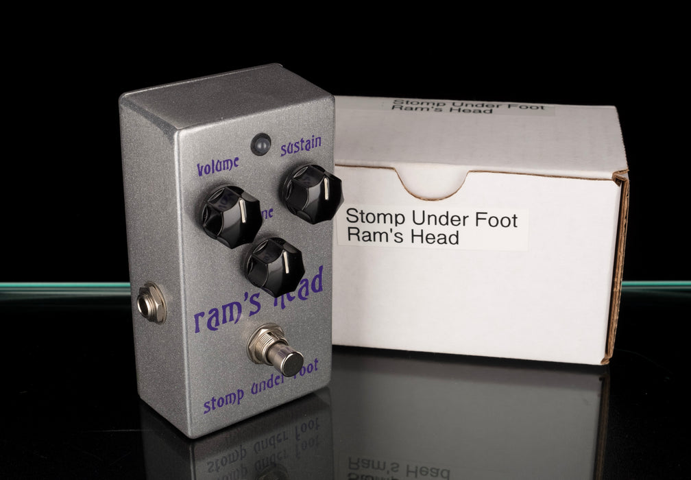 Used Stomp Under Foot Rams Head Fuzz Pedal With Box