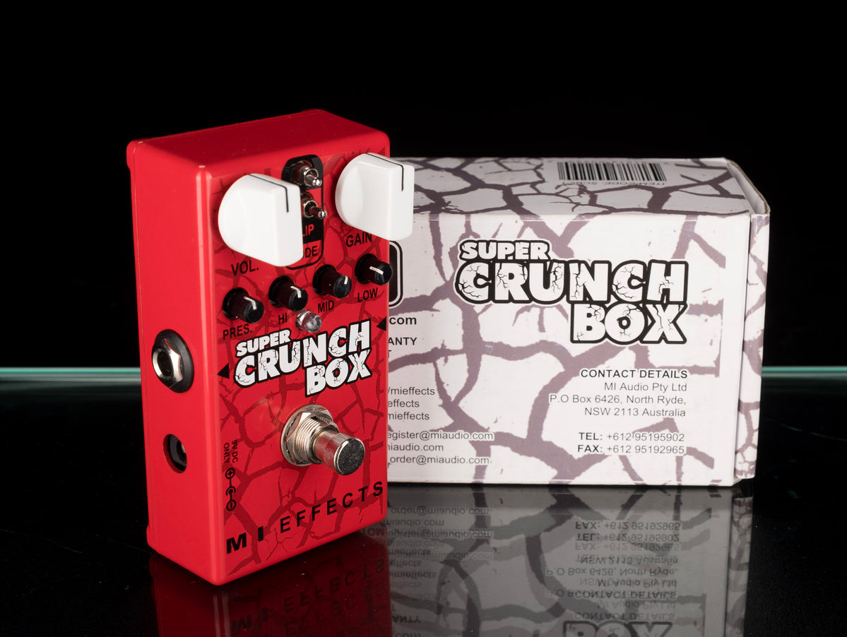 crunch box pedal Used MI Audio Super Crunch Box Distortion Pedal With Box — Truetone Music