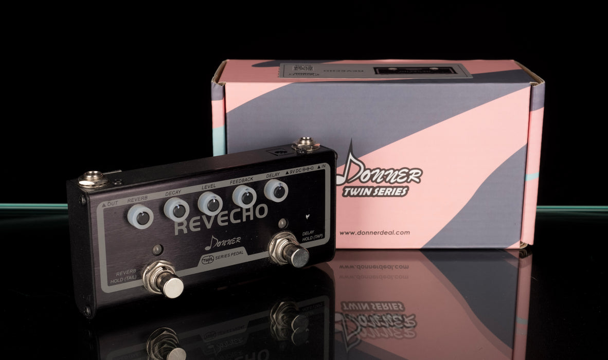 donner reverb pedal Used Donner Twin Series Revecho Reverb Echo Pedal With Box — Truetone Music