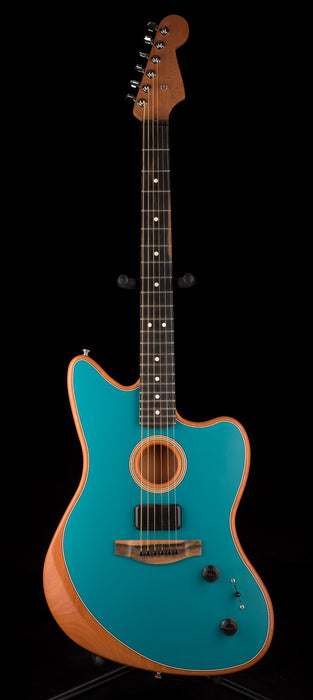 Used 202 Fender Acoustasonic Jazzmaster Ocean Turquoise With Gig Bag