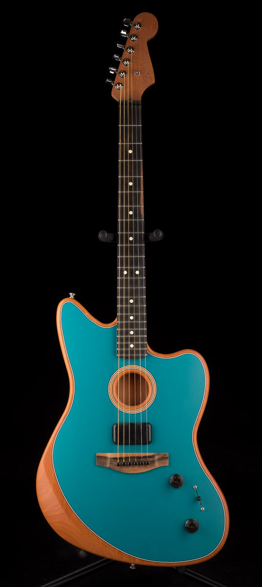 Used 202 Fender Acoustasonic Jazzmaster Ocean Turquoise With Gig Bag