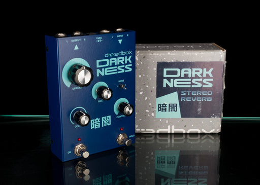 Used Dreadbox Darkness Stereo Reverb Pedal with Box