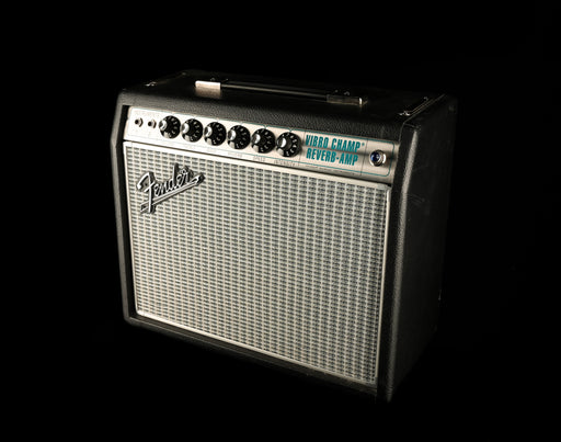 Used Fender '68 Custom Vibro Champ Reverb Black Guitar Amp Combo