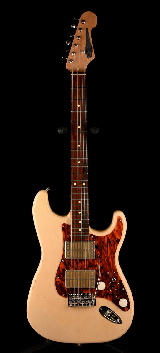 Pre Owned 2021 Waterslide Guitars S-Style Dual Foil Trans Blonde With Case