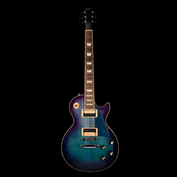 Pre Owned 2021 Gibson Les Paul Traditional Pro V Blueberry Burst With OHSC