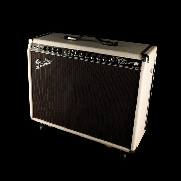 Pre Owned Fender Limited Edition Hot White Bronco '65 Twin Reverb Reissue Guitar Amp Combo with Footswitch and Cover