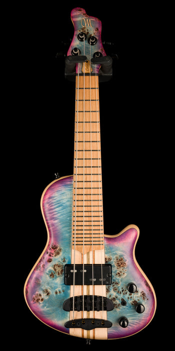 Mayones Cali4 17.5" Scale Bass Swamp Ash Body 3A Eye Poplar Top Custom Color Shinerburst
