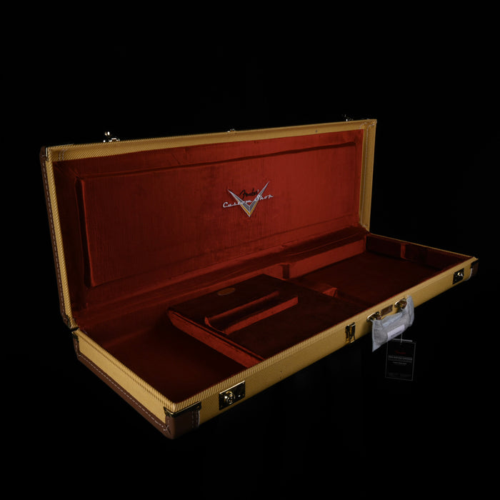 Used Fender Custom Shop G&G Deluxe Tweed Stratocaster Telecaster Case With Oxblood Interior
