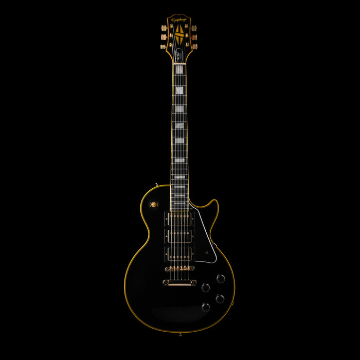 Used Epiphone Joe Bonamassa Les Paul Custom Black Beauty Ebony Outfit With OHSC
