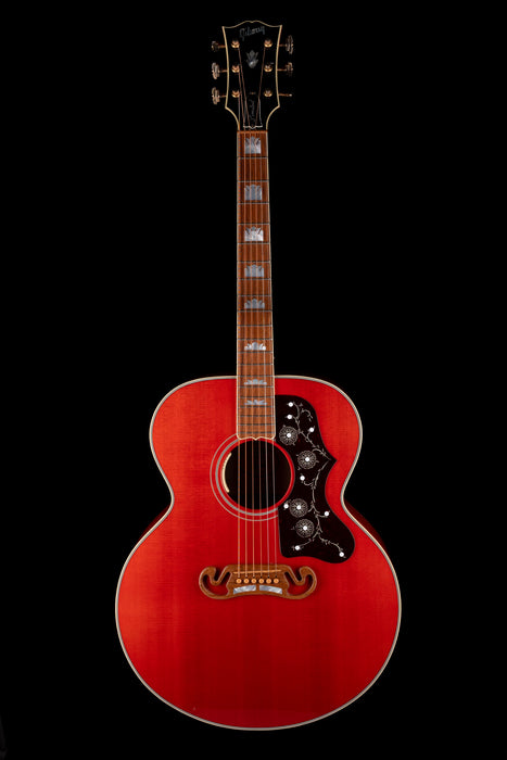 Used 2016 Gibson Limited Edition SJ-200 Trans Cherry - One of 50 - With Mono Case