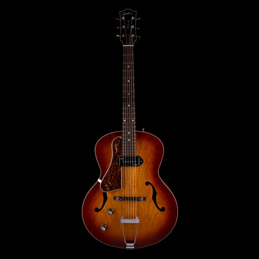 Pre Owned Godin 5th Avenue Kingpin P90 Cognac Burst Archtop Hollow-Body Left-Handed With OHSC