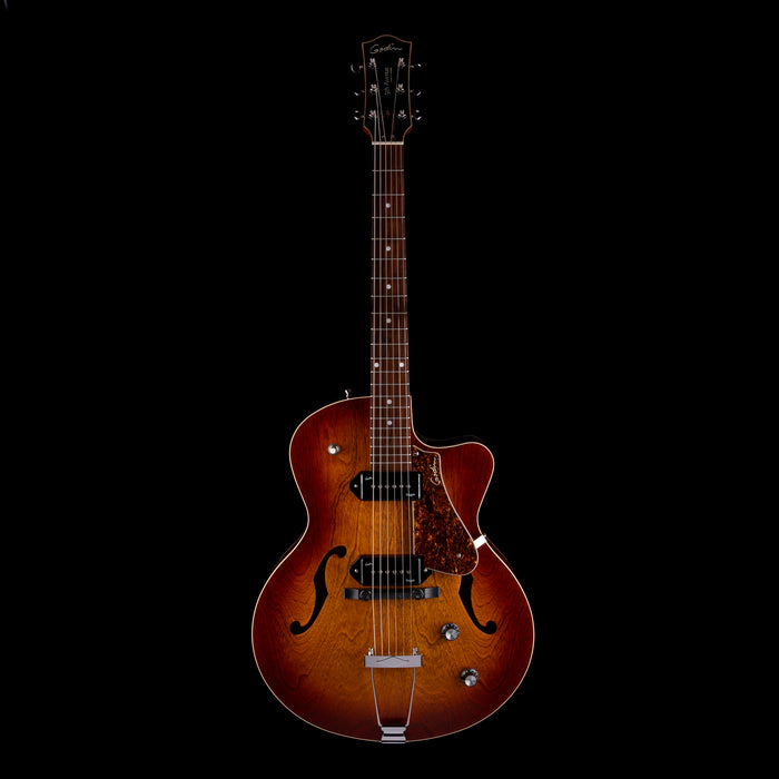 Used Godin 5th Avenue Kingpin Cognac Burst 2-P90 With Gig Bag