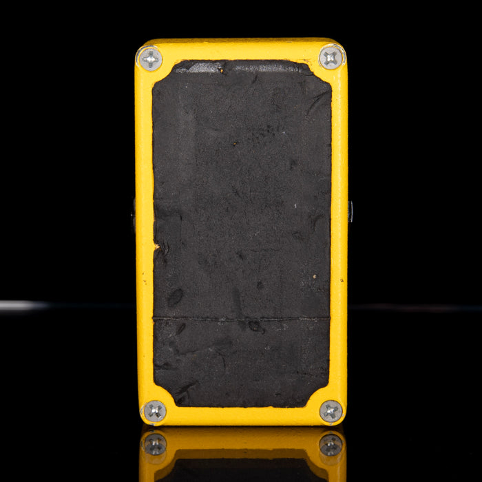Black solar panel with yellow frame on a black background