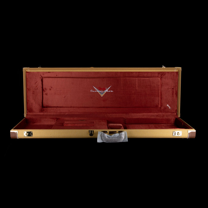 Used Fender Custom Shop G&G Deluxe Precision Bass Case Tweed With Persimmon Interior