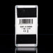 Electronic component with barcode label and text on a black background
