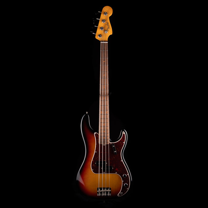 Pre Owned 2022 Fender American Vintage II 1960 Precision Bass 3-Tone Sunburst With Custom Shop Pickups With OHSC