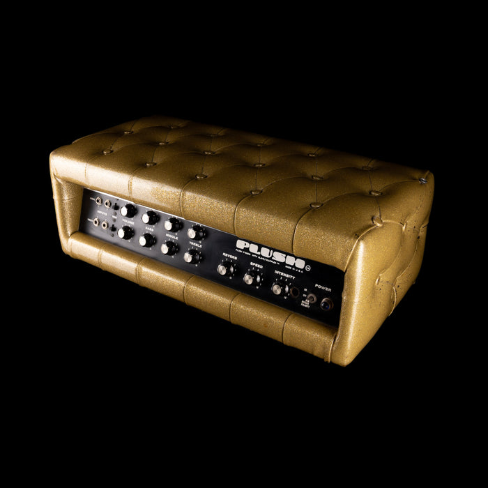 Used Vintage 1960's Plush P1000S Tuck & Roll Gold Tube Guitar Amp Head