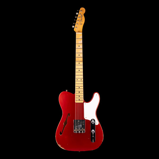 Pre Owned 2024 Fender Custom Shop Limited Edition Red Hot Esquire Thinline Relic Super-faded Candy Apple Red With OHSC