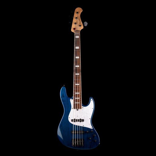 Pre Owned 2015 Bacchus Craft Standard JB5 5-String Bass Trans Inked Blue With Gig Bag